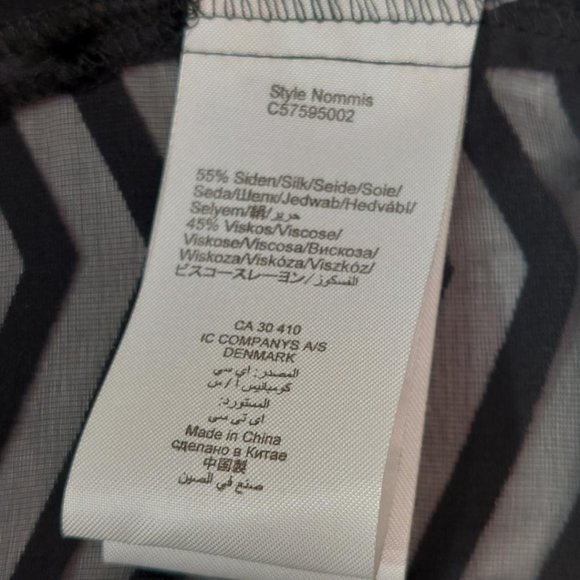 InWear Black Silk Blend Blouse - Size 14 - Picture 4 of 5